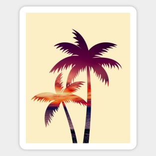 Sunset palm tree Magnet